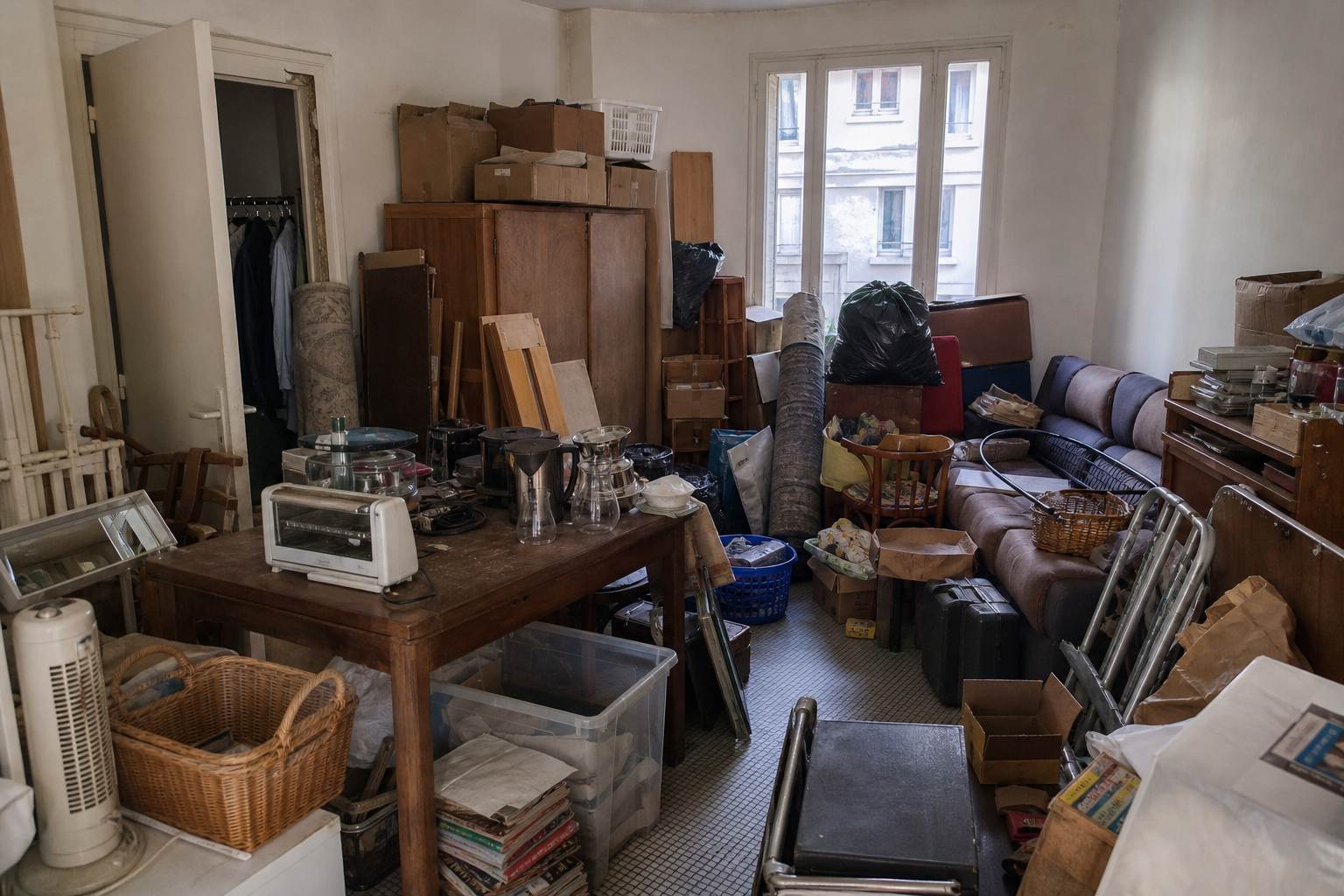 Avant chantier de debarras aubervilliers