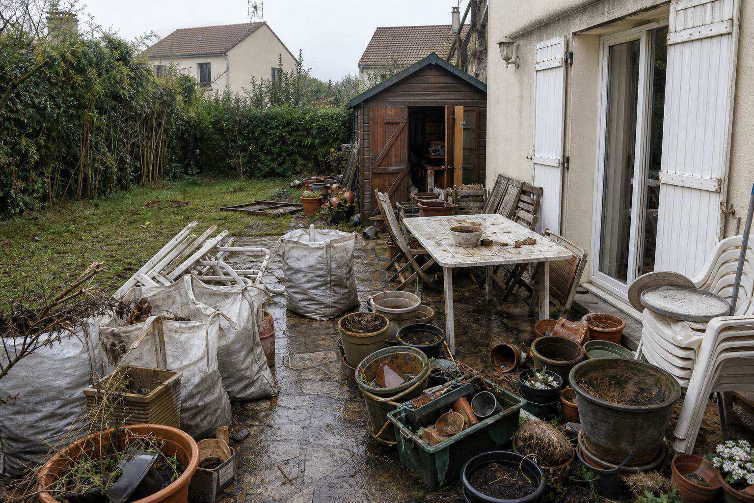 Avant chantier de debarras bretigny sur orge