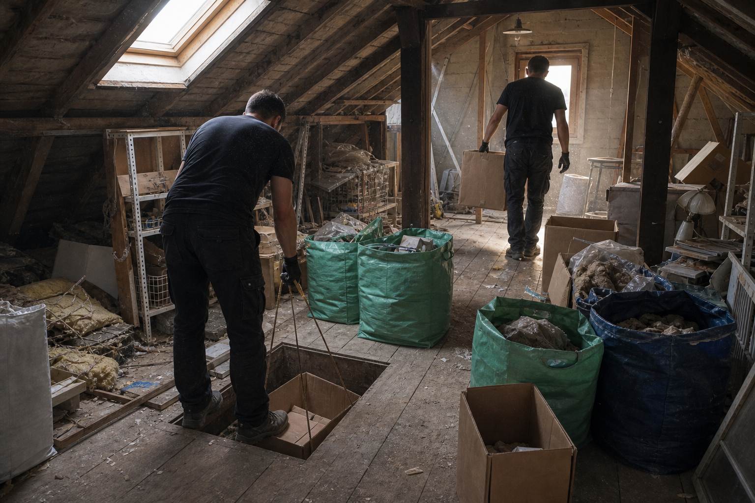 Pendant chantier de debarras chelles