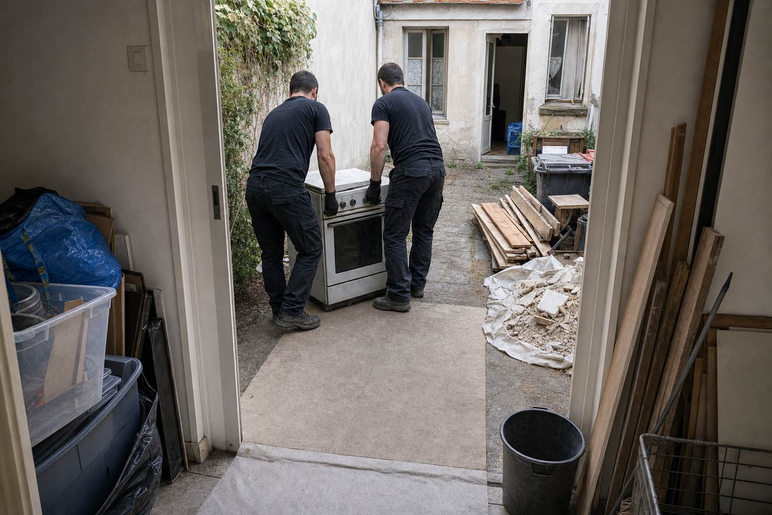 Pendant chantier de debarras ivry sur seine