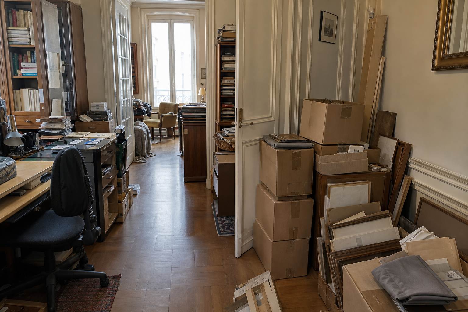 Avant chantier de debarras levallois perret