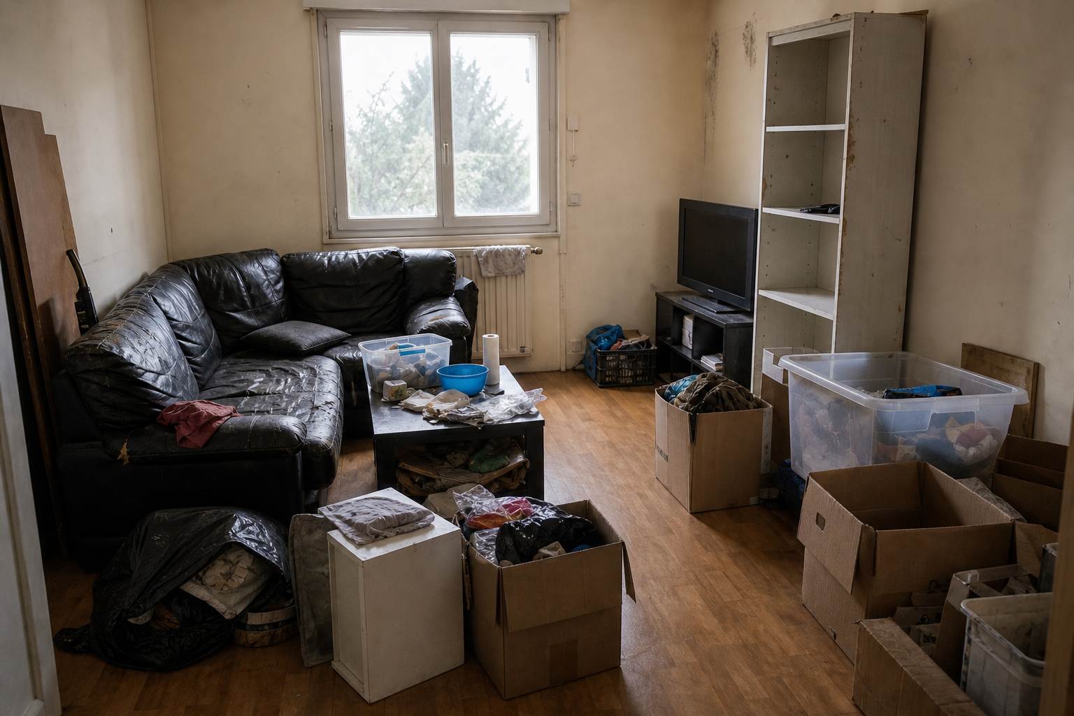 Avant chantier de debarras livry gargan