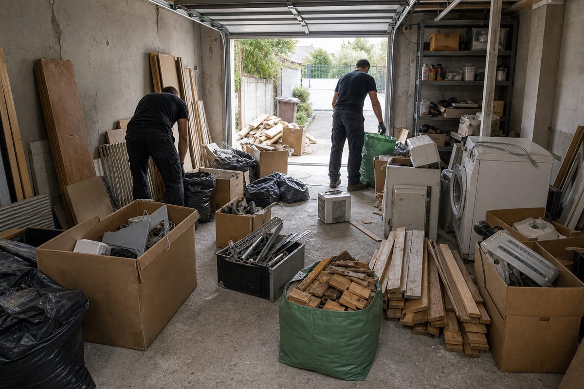 Avant chantier de debarras maison a Meaux