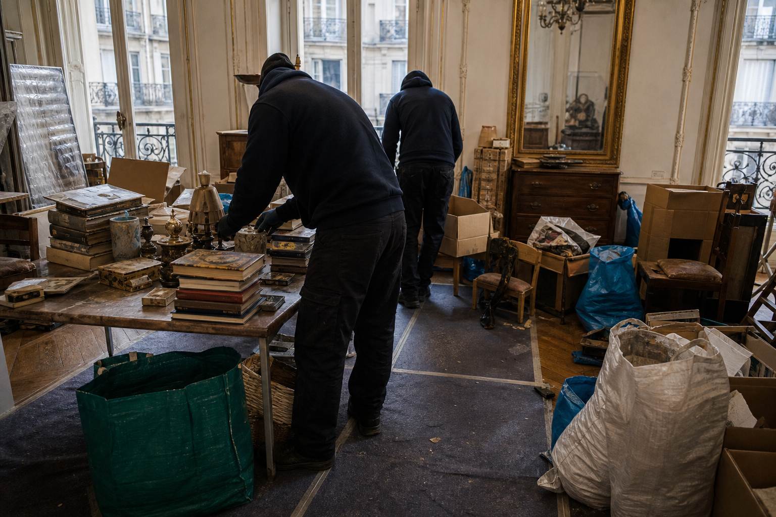 Pendant chantier de debarras paris 1