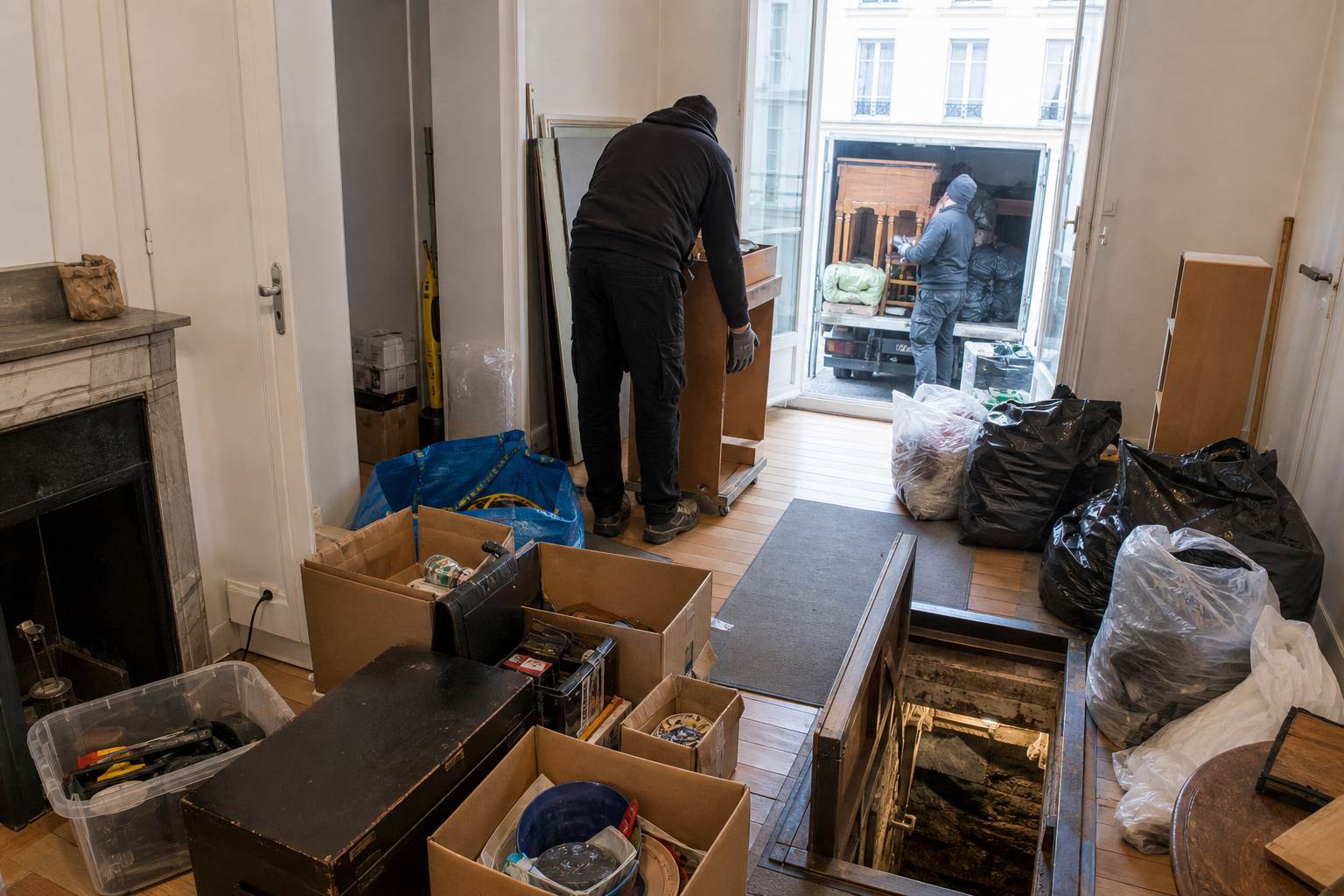 Pendant chantier de debarras paris 12