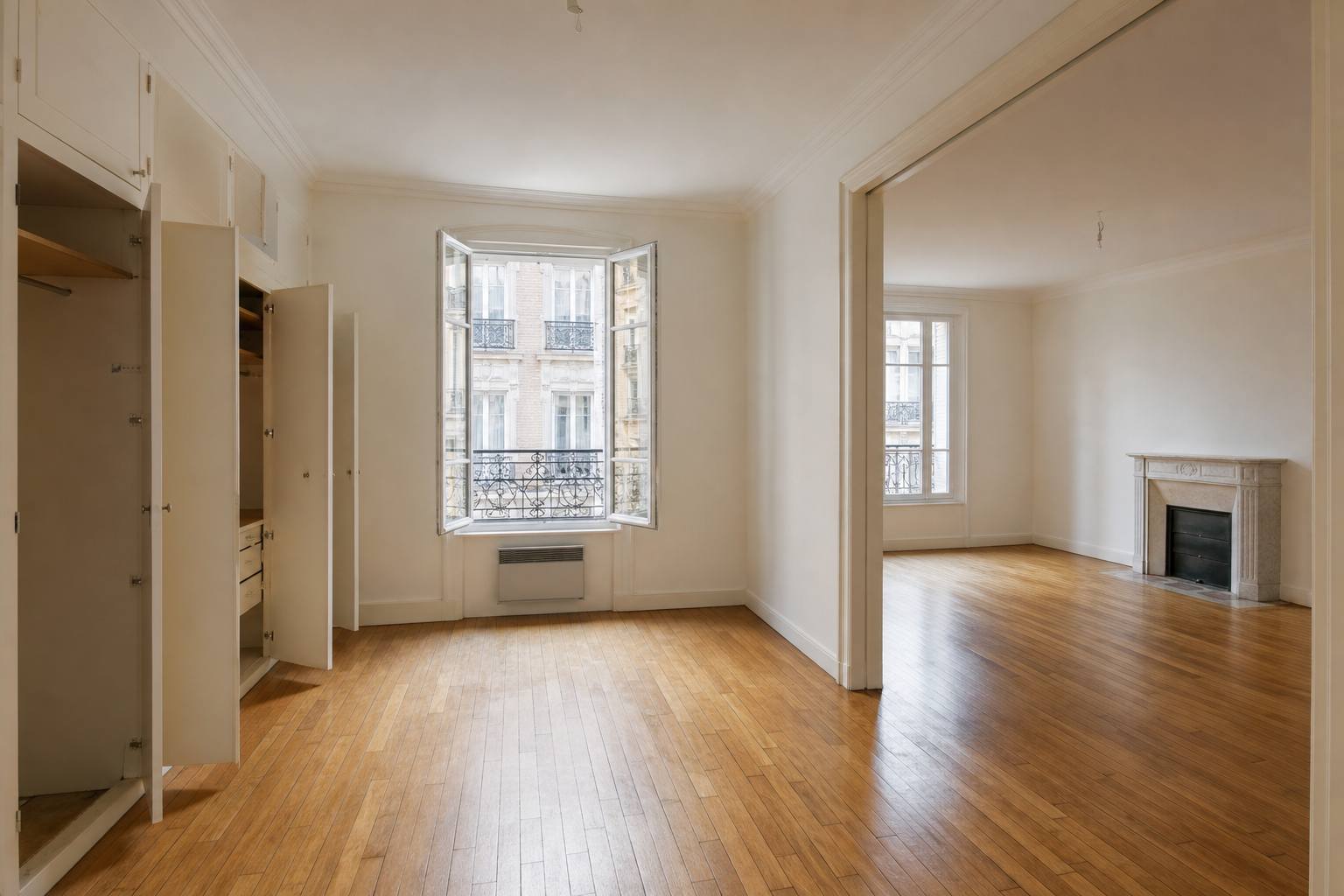 Apres chantier de debarras appartement familial a Paris 15