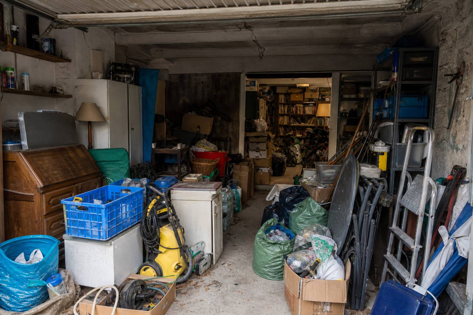 Avant chantier de debarras pavillon avec garage a Argenteuil
