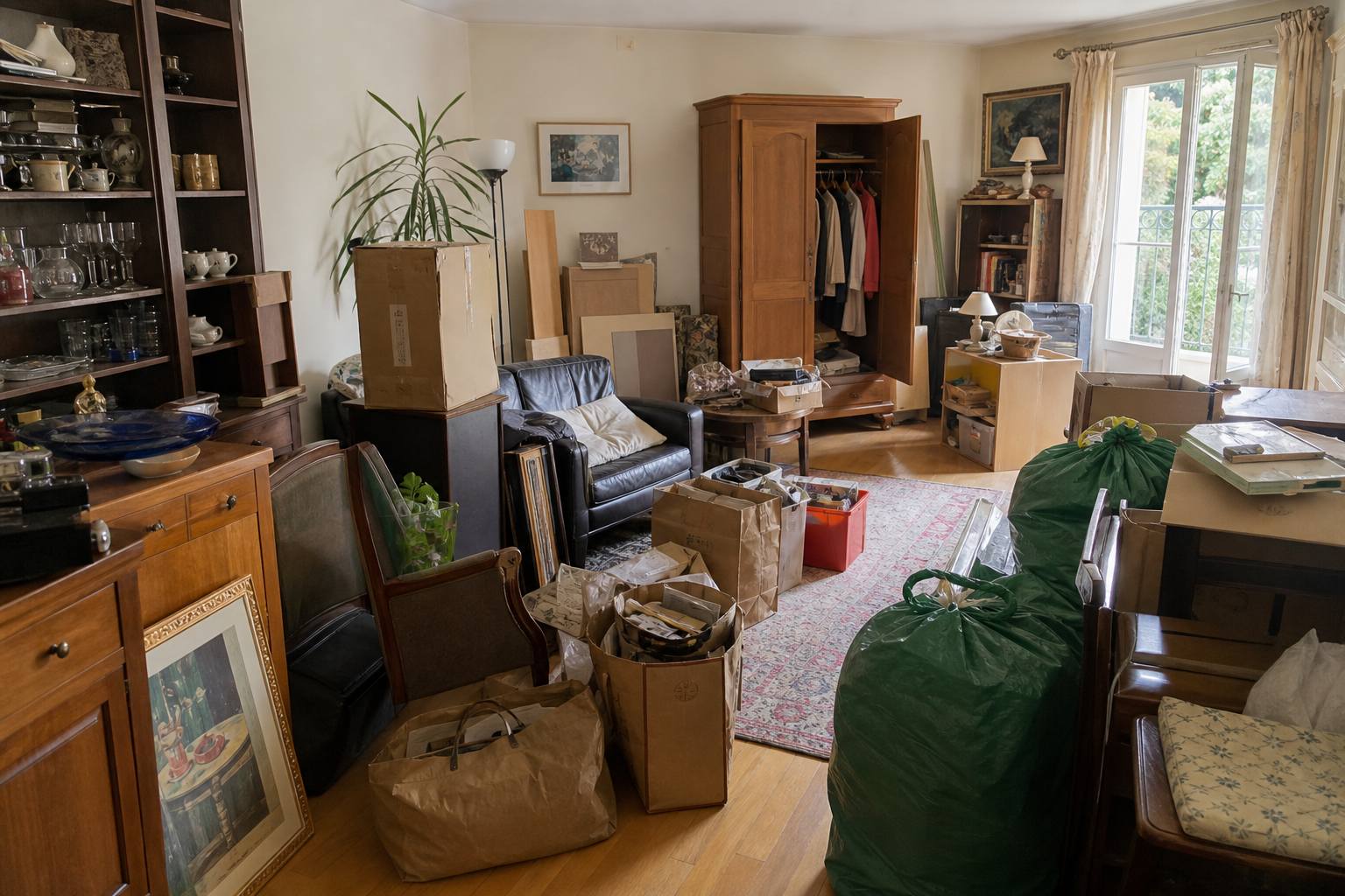 Avant chantier de debarras maison familiale a Rueil-Malmaison