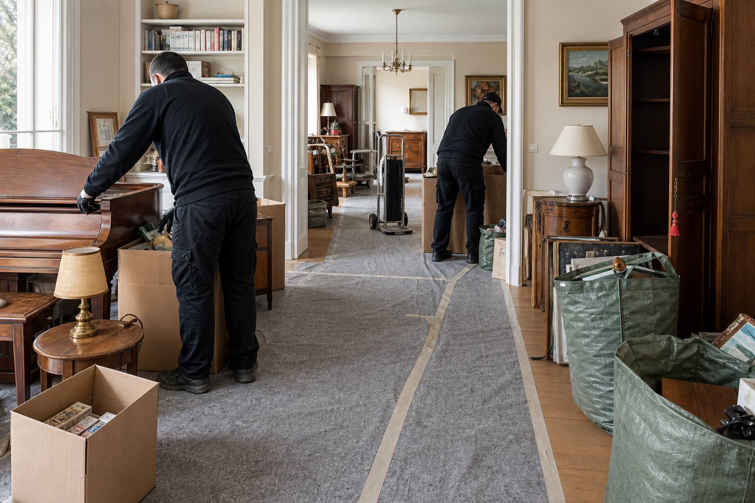 Pendant chantier de debarras maison familiale a Rueil-Malmaison