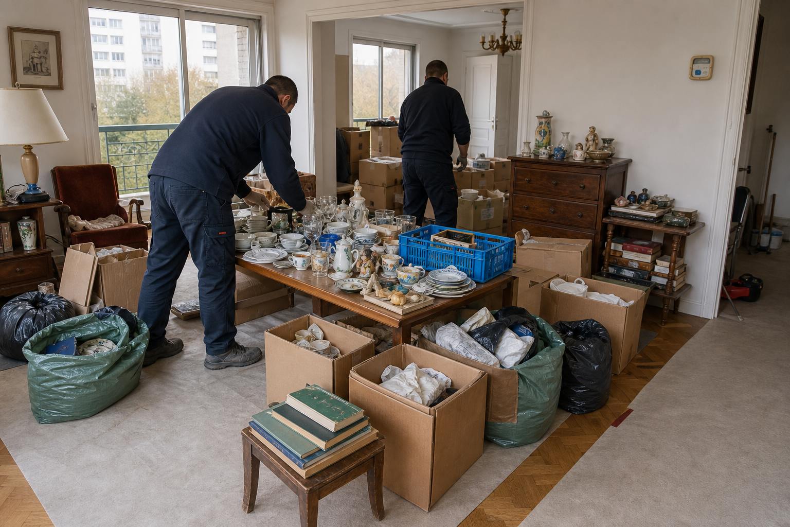Pendant chantier de debarras succession a Nanterre