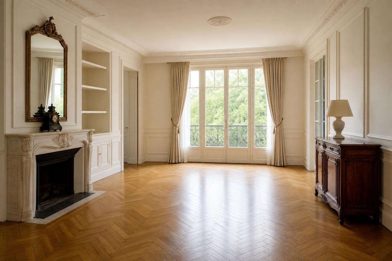 Apres chantier de debarras maison de standing a Versailles