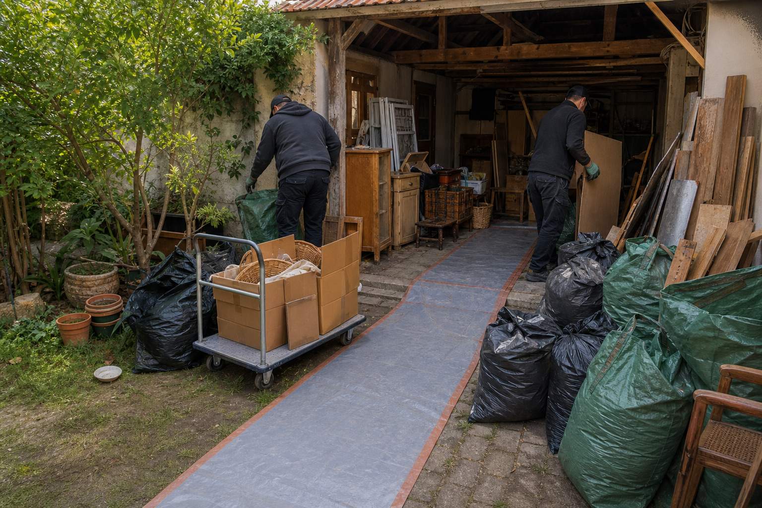 Pendant chantier de debarras maison avec dependances a Vitry-sur-Seine